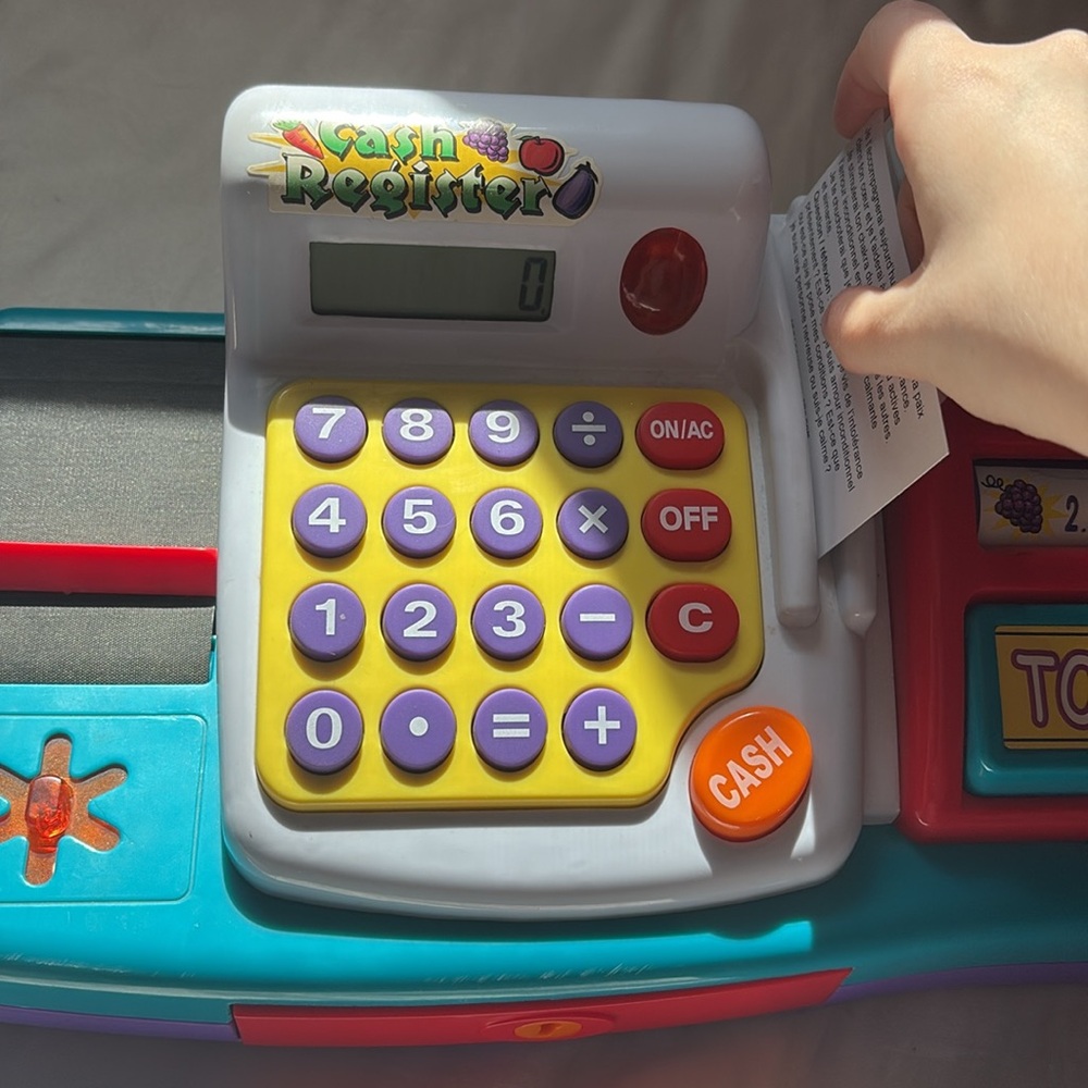 Kids Toy Cash Register with Calculator - Multicolor - Picture 4 of 4